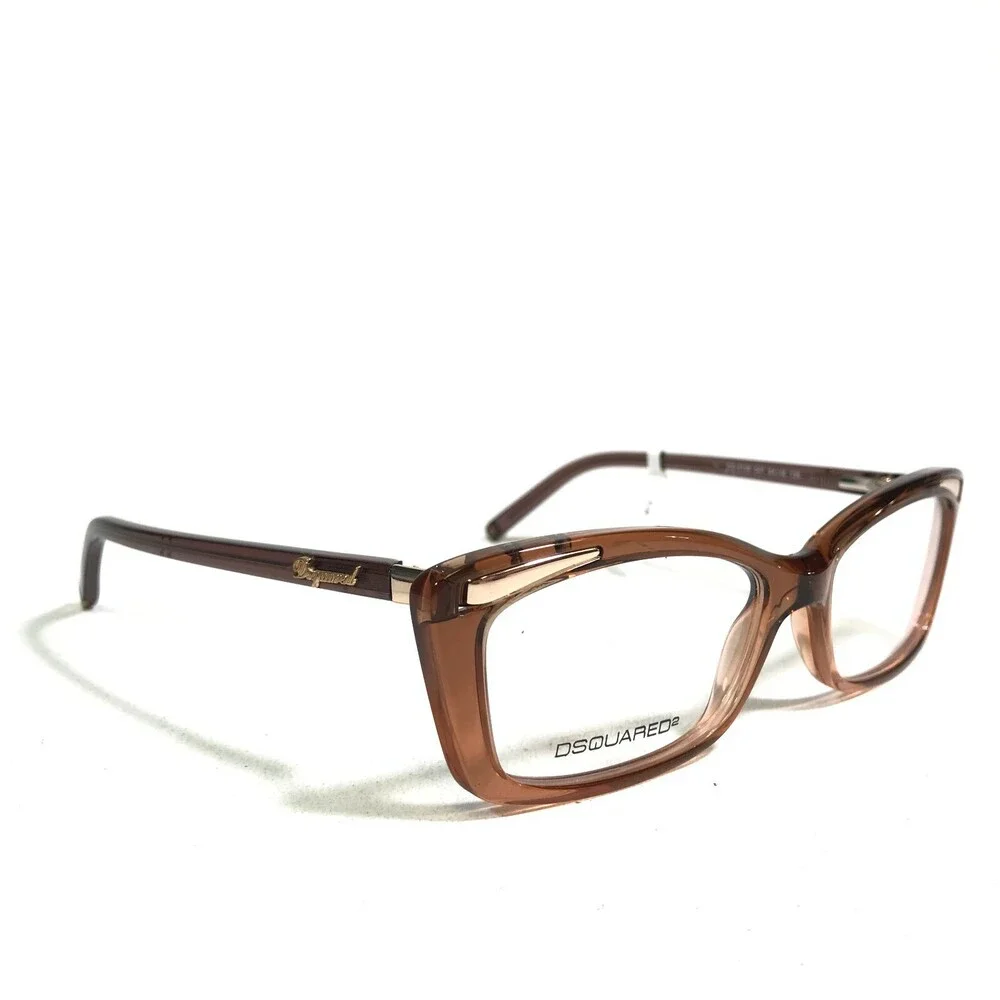 Dsquared2 Eyeglasses Frames DQ5109 047 Clear Brown Gold Cat Eye 54-16-135